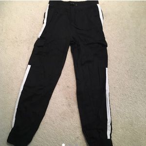 really dope black and white cargo pants